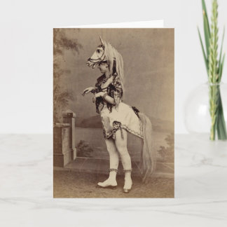 Cartão Victorian Horse Costume Daguerreotype/Photo