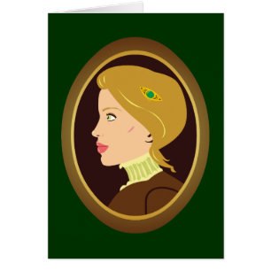 Cartão Victorian Lady Retrait