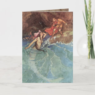 Cartão Victorian Mermaid Greeting card
