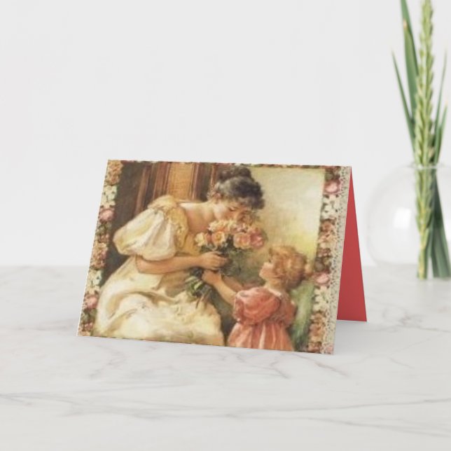 Cartão Victorian Mother's Day (Frente)