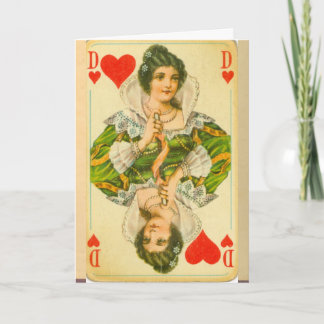 Cartão Victorian Queen of Hearts