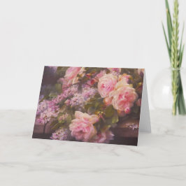 Cartão Victorian Roses and Lilacs Card