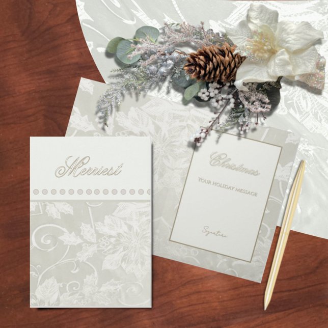 Cartão Victorian Tapestry Cream Folded Greeting Card (Criador carregado)