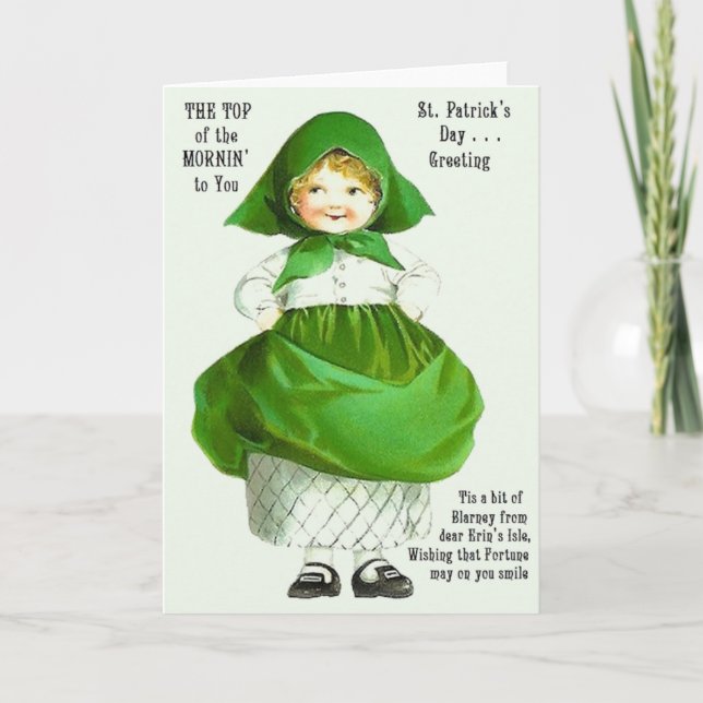 Cartão Victorian Top Of The Mornin' St.Patrick's Day Card (Frente)