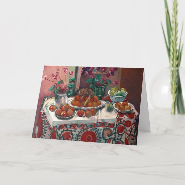 Cartão Vida contínua com Cyclamenes | Henri Manguin (Frente)