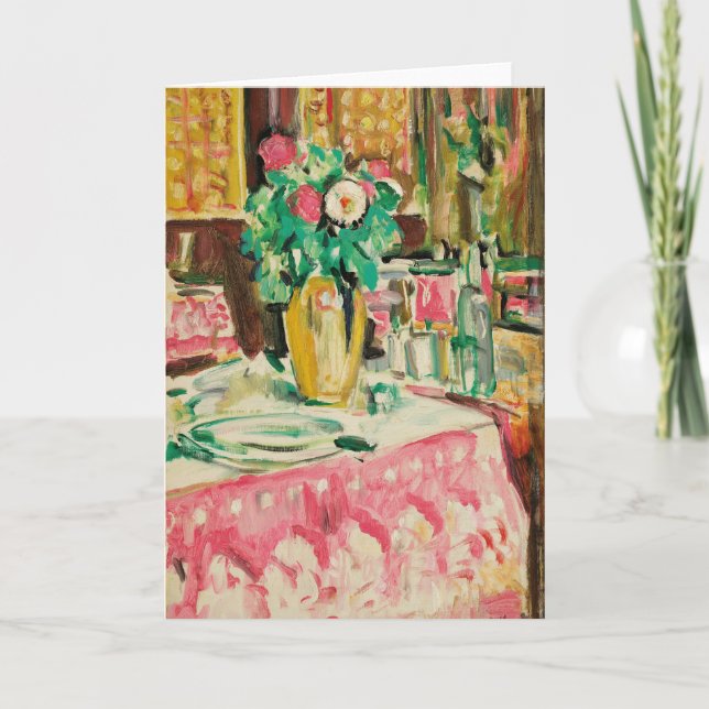 Cartão Vida contínua com Rosas | George Leslie Hunter (Frente)