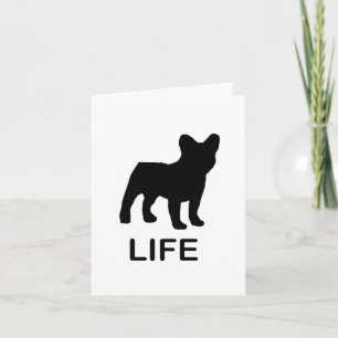 Cartão vida de buldogue francês