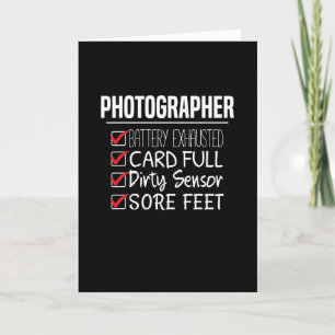 Cartão Vida de Fotógrafo - Lista de Verificação de Fotogr