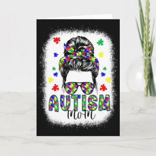 Cartão Vida de Mãe Conscientização do Autismo Coque Desgr