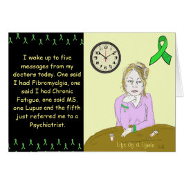 Cartão Vida de uma Doença de Lymie Doença de Lyme Cartoon