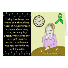 Cartão Vida de uma Doença de Lymie Doença de Lyme Cartoon