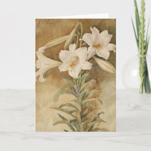Cartão Vida dos lírios Páscoas   John La Farge
