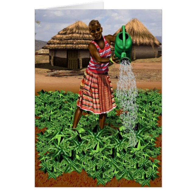 Cartão Vida em aldeia africana (Frente)