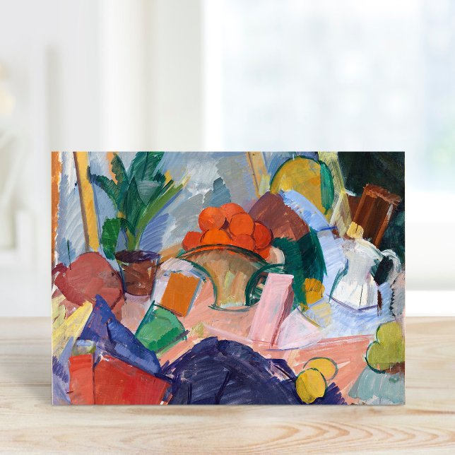 Cartão Vida Estática com Laranjas em um Cesto | Edvard We (Criador carregado)