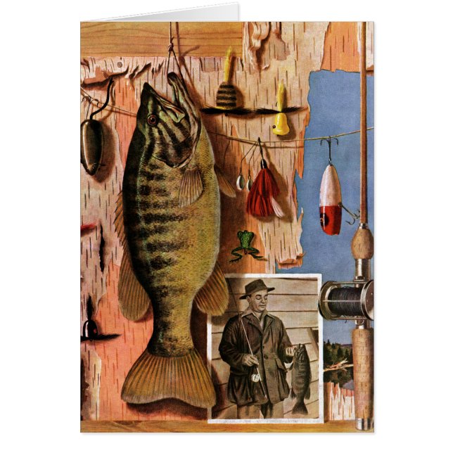 Cartão Vida Estática de Pesca por John Atherton (Frente)