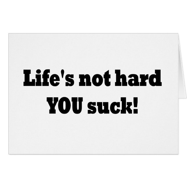 Cartão Vida nao dura VOCÊ suga! (Frente Horizontal)