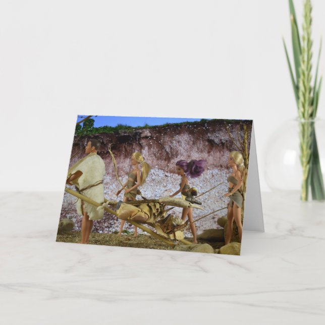 Cartão Vida Pré-Histórica. (Frente)