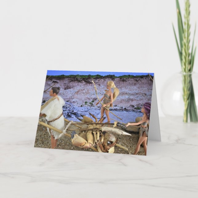 Cartão Vida Pré-Histórica. (Frente)