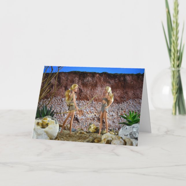 Cartão Vida Pré-Histórica. (Frente)