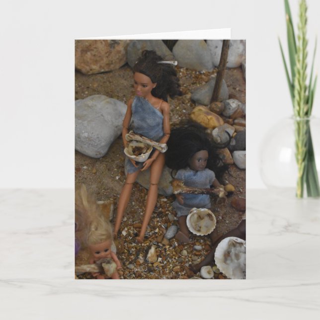 Cartão Vida Pré-Histórica. (Frente)