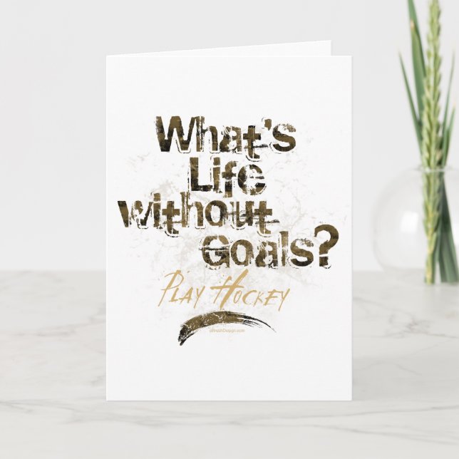 Cartão Vida sem Objetivos (Hockey) (Frente)