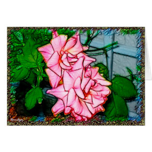 Cartão Videira cor-de-rosa