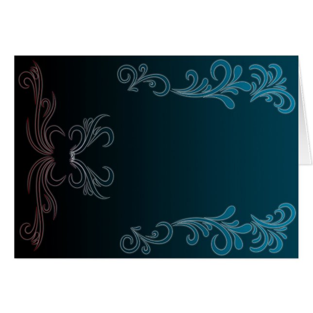 Cartão Videiras azuis (paisagem) (Frente Horizontal)