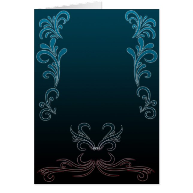 Cartão Videiras azuis (retrato) (Frente)