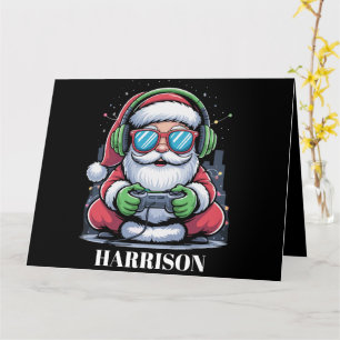 Cartão Vídeo Game de Natal Personalizado Santa Xmas
