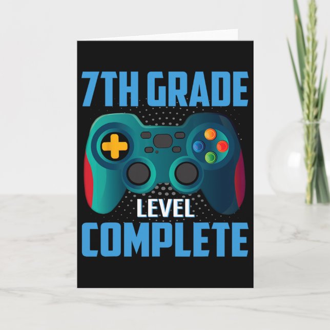 Cartão Vídeo Game do Último Dia de Aula Nível 7º Ano Comp (Frente)