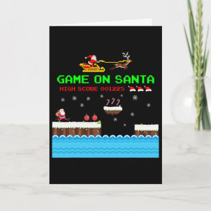 Cartão Video Game On Papai Noel Feio Natal Gamer Papai No