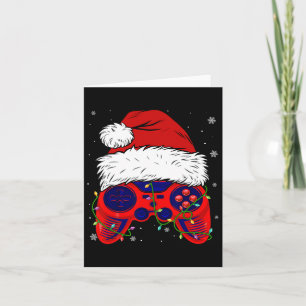 Cartão Vídeo Jogo Santa Hat Diversão Natal Pjs Luzes Rapa