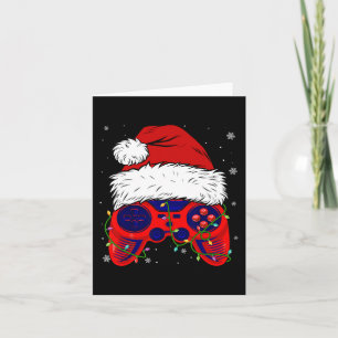 Cartão Vídeo Jogo Santa Hat Divertido Natal PJs Luzes Boy