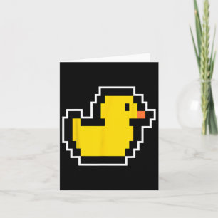 Cartão Videogame de Pixel Little Duck dos anos 80 Figurin