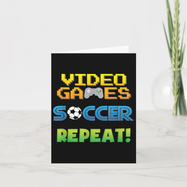 Cartão Videos games, Futebol, Engraçada Citação Dizendo G (Frente)