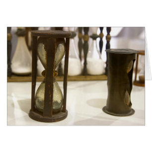 Cartão Vidro antigo da hora