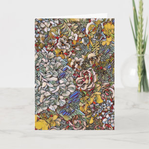 Cartão Vidro Arrefecido Floral Botânico