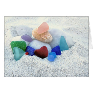 Cartão Vidro Assorted do mar