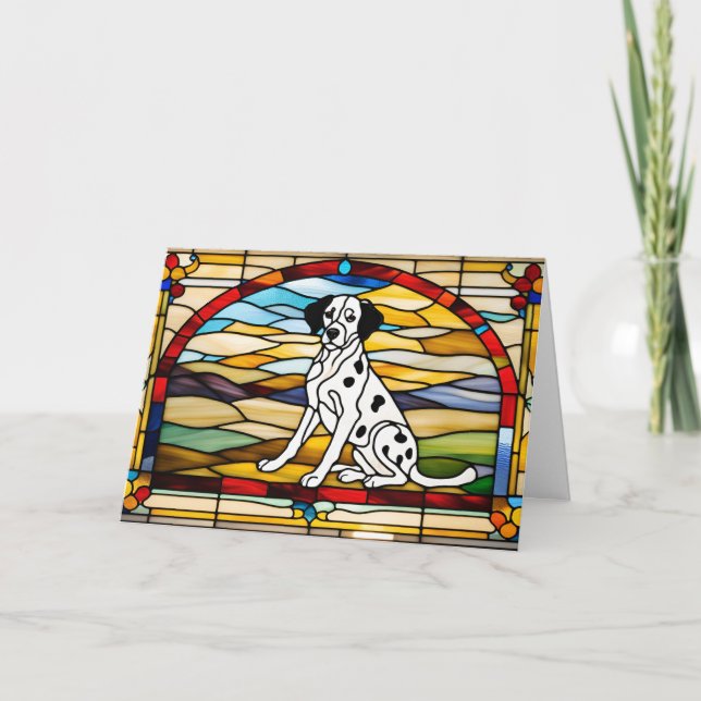 Cartão Vidro Atraído Dalmático (Frente)