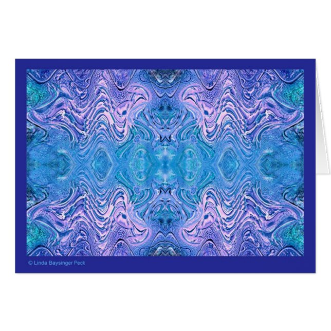 Cartão Vidro azul-turquesa Abstrato (Frente Horizontal)