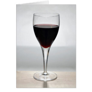 Cartão Vidro do vinho tinto
