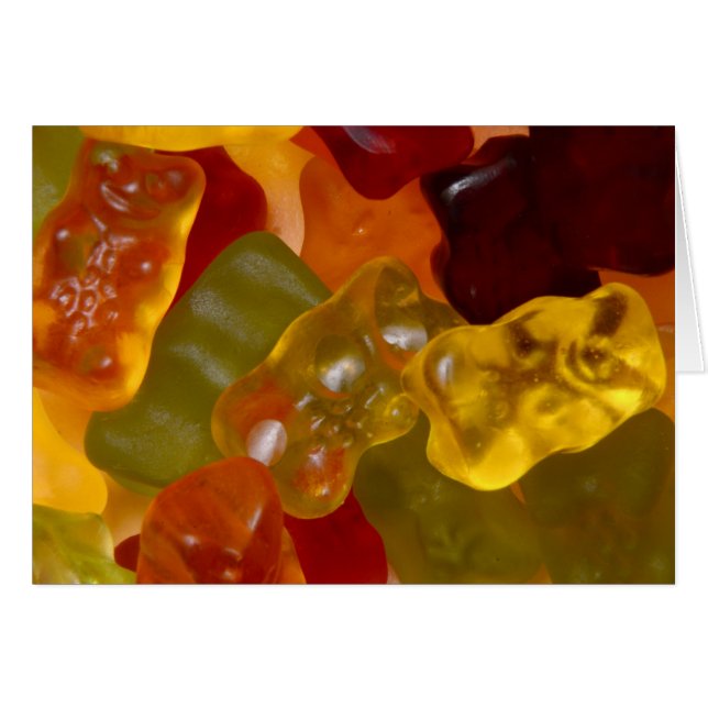 Cartão Viele bunte Gummibärchen (Frente Horizontal)