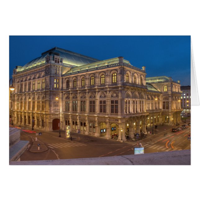 Cartão Viena State Opera, Áustria (Frente horizontal)
