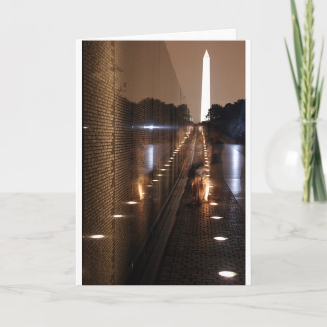 Cartão Vietnam Veterans Memorial Wall Photo (Frente)