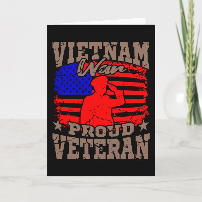 Cartão VIETNAM WAR PROUD VETERAN American Veteran Gift (Frente)