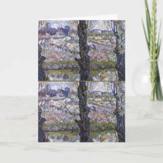 Cartão View of Arles, Flowering Orchards by van Gogh