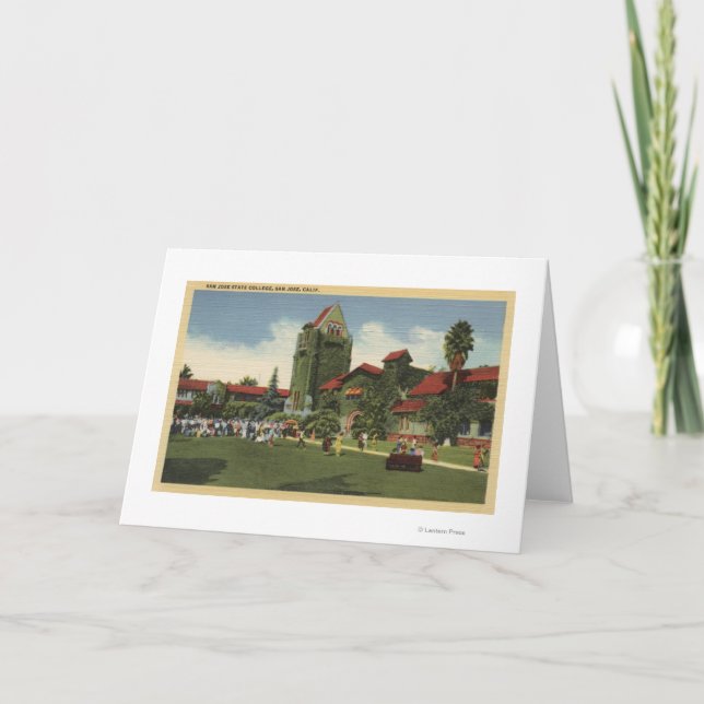 Cartão View of San Jose State College Campus (Frente)