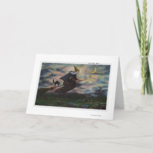 Cartão View of the Salem Witch on her Broom