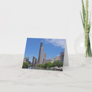 Cartão View of the Sears Tower from the Chicago River