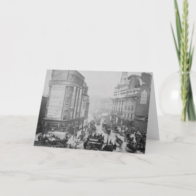 Cartão View of Tottenham Court Road, c.1885 (Frente)